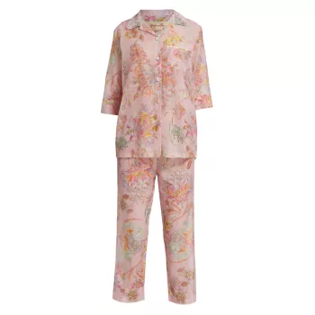 Coco Paisley Cotton-Silk Pajamas PAPINELLE