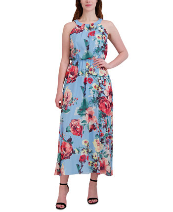 Женское макси-платье без рукавов с цветочным принтом и круглым вырезом Robbie Bee