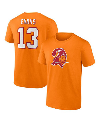 Мужская футболка с логотипом Mike Evans, оранжевая футболка Tampa Bay Buccaneers со значком игрока, именем и номером Fanatics