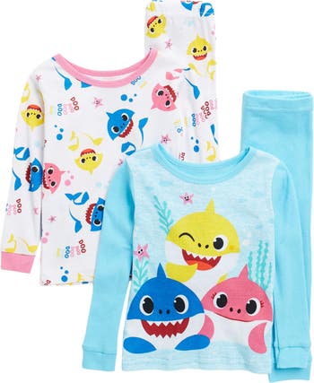 Хлопковая пижама с длинными рукавами Baby Shark - комплект из 2 шт. AME