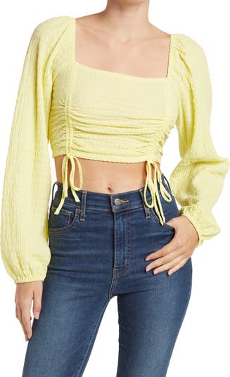 Long Sleeve Ruched Front Top Sophie Rue