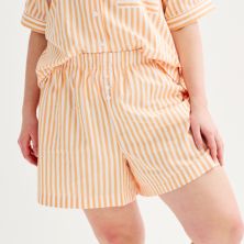 Большие размеры Sonoma Goods For Life® Пижамные шорты из поплина в полоску SONOMA