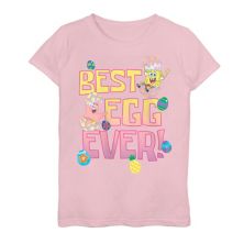 Лучшая футболка с рисунком «Яйцо» для девочек 7–16 лет Nickelodeon, квадратные штаны «Губка Боб» Nickelodeon