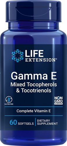 Гамма E Смешанные Токоферолы и Токотриенолы - 60 капсул - Life Extension Life Extension
