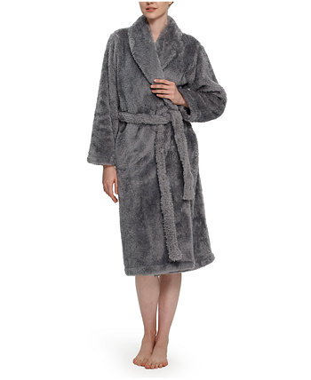 Женский пушистый халат с шалевым воротником и поясом Berkshire