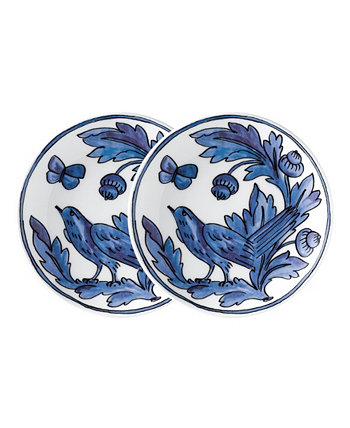 Тарелки для закусок Blue Bird 7 дюймов - набор из 2 шт. Twig New York