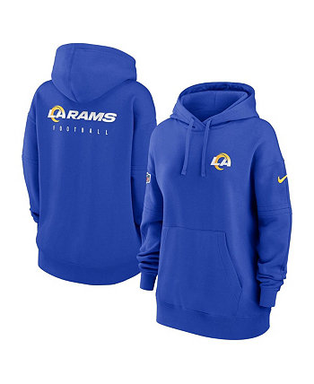 Женский флисовый пуловер с капюшоном Royal Los Angeles Rams 2023 Sideline Club Nike