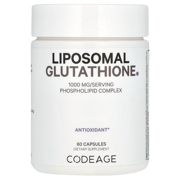 Липосомальный глутатион, 1000 мг, 60 капсул (500 мг на капсулу) Codeage