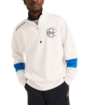 Men's Competition Relaxed-Fit Half-Zip Long Sleeve Logo Sweatshirt Nautica