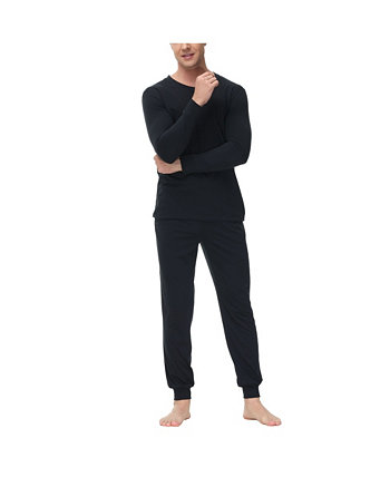 Мужская двухкомпонентная рубашка с круглым вырезом и пижамный комплект Jogger INK+IVY