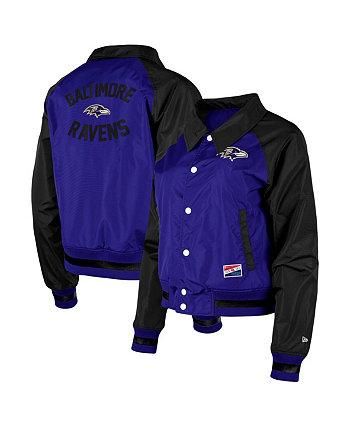Женская фиолетовая куртка с длинными кнопками Baltimore Ravens Coaches реглан New Era