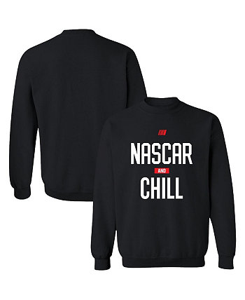 Мужской черный пуловер NASCAR and Chill свитшот Checkered Flag Sports