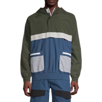 Куртка-ветровка с цветными блоками American Stitch