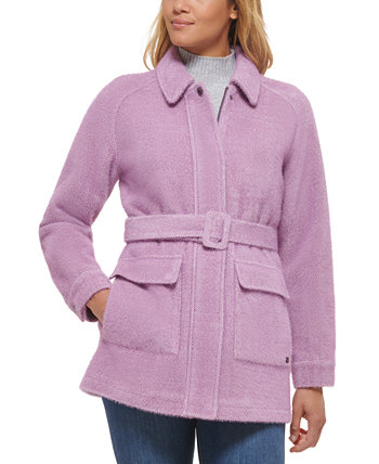 Женская куртка-рубашка с поясом, созданная для Macy's Calvin Klein