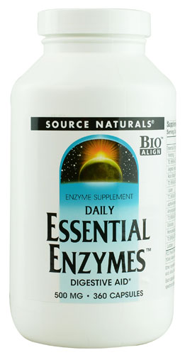 Source Naturals Daily Essential Enzymes™ — 500 мг — 360 капсул Source Naturals