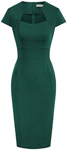 Grace Karin Womens 50s 60s Vintage Pencil Dress Bodycon Cap Sleeve Dress GRACE KARIN