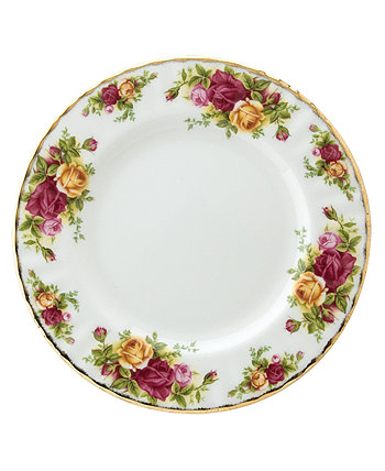 Старые деревенские розы 8-дюймовая салатная тарелка Royal Albert