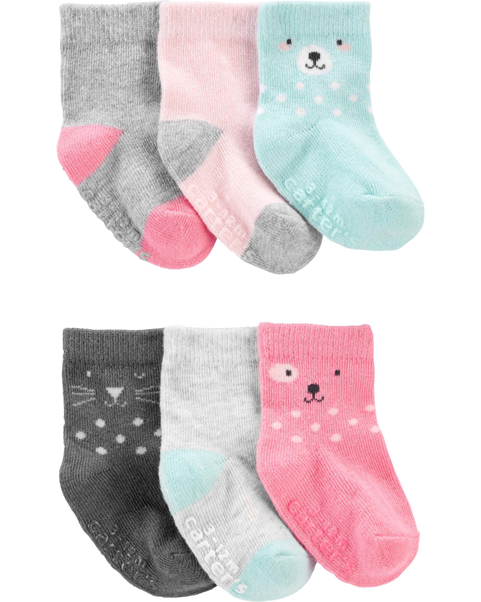 Набор из 6 детских носков для малышей Carter's