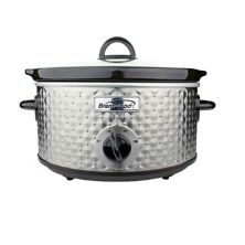 Brentwood SC-136BK 3.5 Quart Kitchen Electric Slow Cooker Pot, Stainless Steel Brentwood
