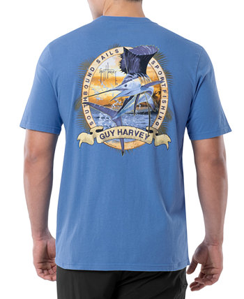 Мужская футболка с графическим карманом и логотипом Southbound Sails Sportfishing Guy Harvey