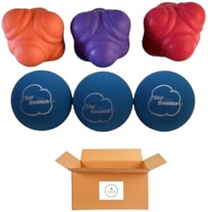 Reaction Balls for Kids and Adults, 72mm, Great Balls for Agility and Coordination, Balance Training, Assorted Colors Ahsr Products