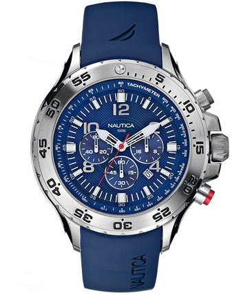 Мужские часы N14555G NST Chrono с синим полимерным ремешком Nautica