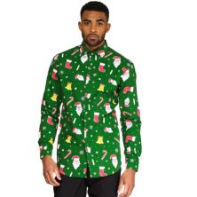 Мужская рубашка на пуговицах OppoSuits Christmas Icons OppoSuits