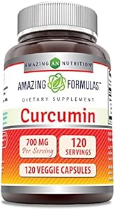 Amazing Formulas Curcumin Supplement | 700 Mg | 120 Veggie Capsules | Turmeric Root Extract | Non-GMO | Gluten Free | Made in USA Amazing Nutrition