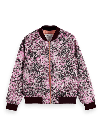 Стильный двусторонний бомбер Floral Scotch & Soda из полиэстера и вискозы Scotch & Soda