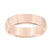 Мужское обручальное кольцо Lovemark из карбида вольфрама цвета розового золота 6 мм с куполом Lovemark