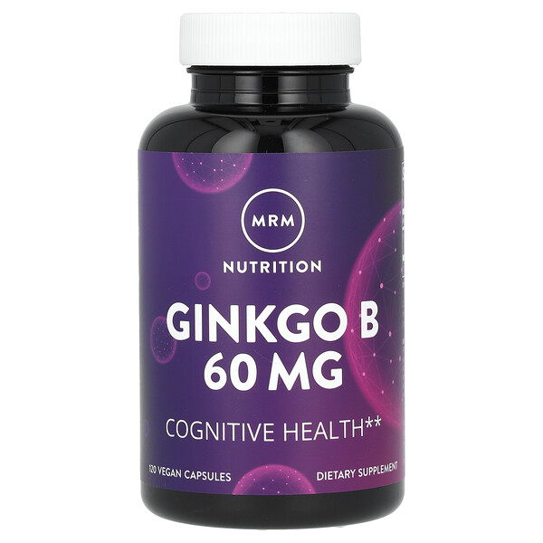 Гинкго B, 60 мг, 120 веганских капсул MRM