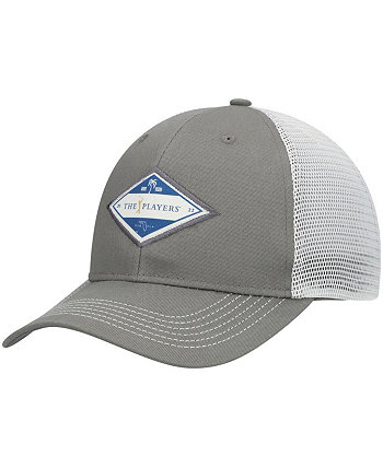 Men's Gray/White The Players Wolcott Snapback Hat Ahead