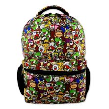 Nintendo Super Mario Brothers Boys Girls Teen 16&#34; School Backpack (one Size, Black/multi) Super Mario