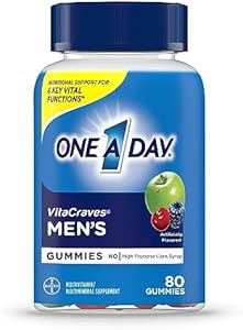 One A Day Men’s Multivitamin Gummies, Multivitamin for Men with Vitamin A, C, D, E, Calcium & More To Support Healthy Muscle Function, Gummies, 80 Count One A Day