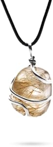 AYANA Golden Rutilated Quartz Necklace for Women - Handcrafted, Ethically Sourced Quartz Crystal for Emotional Balance and Manifestation, Ideal for All Zodiac Signs Ayana Wellness