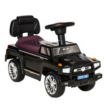 Aosom Ride on Sliding Car Toy SUV Style Baby Toddler Foot to Floor Slider Stroller w/ Horn Music Working Lights Hidden Storage Anti overturning System Red Aosom