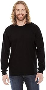 American Apparel Men's Fine Jersey Crewneck Long Sleeve T-Shirt American Apparel