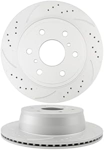 Torchbeam 55133 Rear Brake Rotors For 2007-2014 Escalade, 2007-2012 Silverado 1500, 2019-2020 Yukon XL, 2007 Sierra 1500 Classic 6.0L, 2010-2013 Escalade 6.2L,2pcs Disc Brake Rotor Replacement Torchbeam