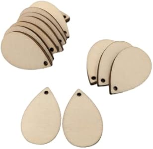 NUO RUI Unfinished Wood Teardrop Earrings Blank Cutouts Laser Cut Pendant Jewelry Blanks 25pcs NUO RUI