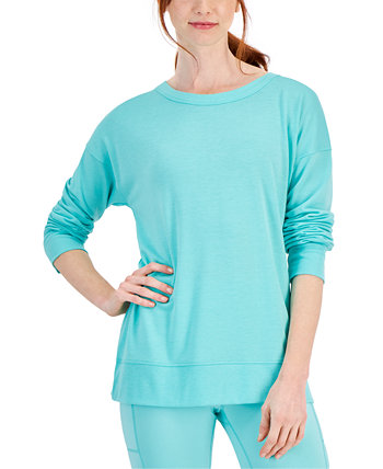 Женский пуловер с открытой спиной и длинными рукавами, созданный для Macy's ID Ideology