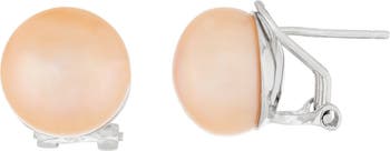 Серьги-гвоздики из стерлингового серебра с родиевым покрытием 11-12 мм из культивированного пресноводного жемчуга Splendid Pearls