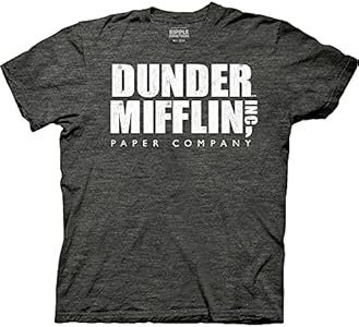 Ripple Junction The Office Men's Short Sleeve T-Shirt Dunder Mifflin Paper Company TV Sitcom Crew Neck Officially Licensed Ripple Junction