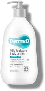 DERMA B Mild Moisture Body Lotion, Fragrance-Free Non-Irritating Body Moisturizer for Dry & Sensitive Skin with Witch Hazel, Unscented Fast-Absorbing Moisturizing Korean Skincare,13.5 Fl Oz,400ml Derma B