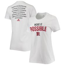 Женская белая футболка adidas Rutgers Scarlet Knights More Is Possible Adidas