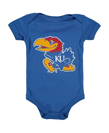Infant Boys and Girls Royal Kansas Jayhawks Big Logo Bodysuit Two Feet Ahead