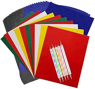 100 Sheets Carbon Transfer Paper,Tracing Paper Carbon Graphite Copy Paper with 5 Pieces Embossing Styluses Stylus Dotting Tools for Wood,Paper,Canvas and Other Art Surfaces 8.3 x 11.7inch Oubaka