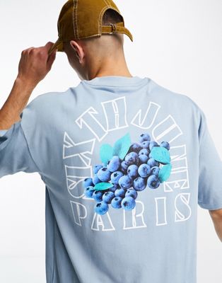 Синяя футболка с фруктовым принтом Sixth June Sixth June