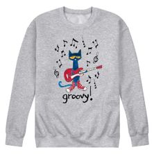 Men's Pete the Cat Guitar Groovy Fleece Sweatshirt Pete the Cat