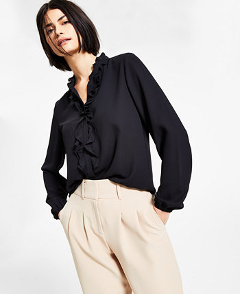 Женская блуза с длинным рукавом и оборками Bar III Bar III