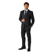 Мужской комплект костюма и галстука современного кроя OppoSuits Glitzy Glitter Black Sparkle OppoSuits